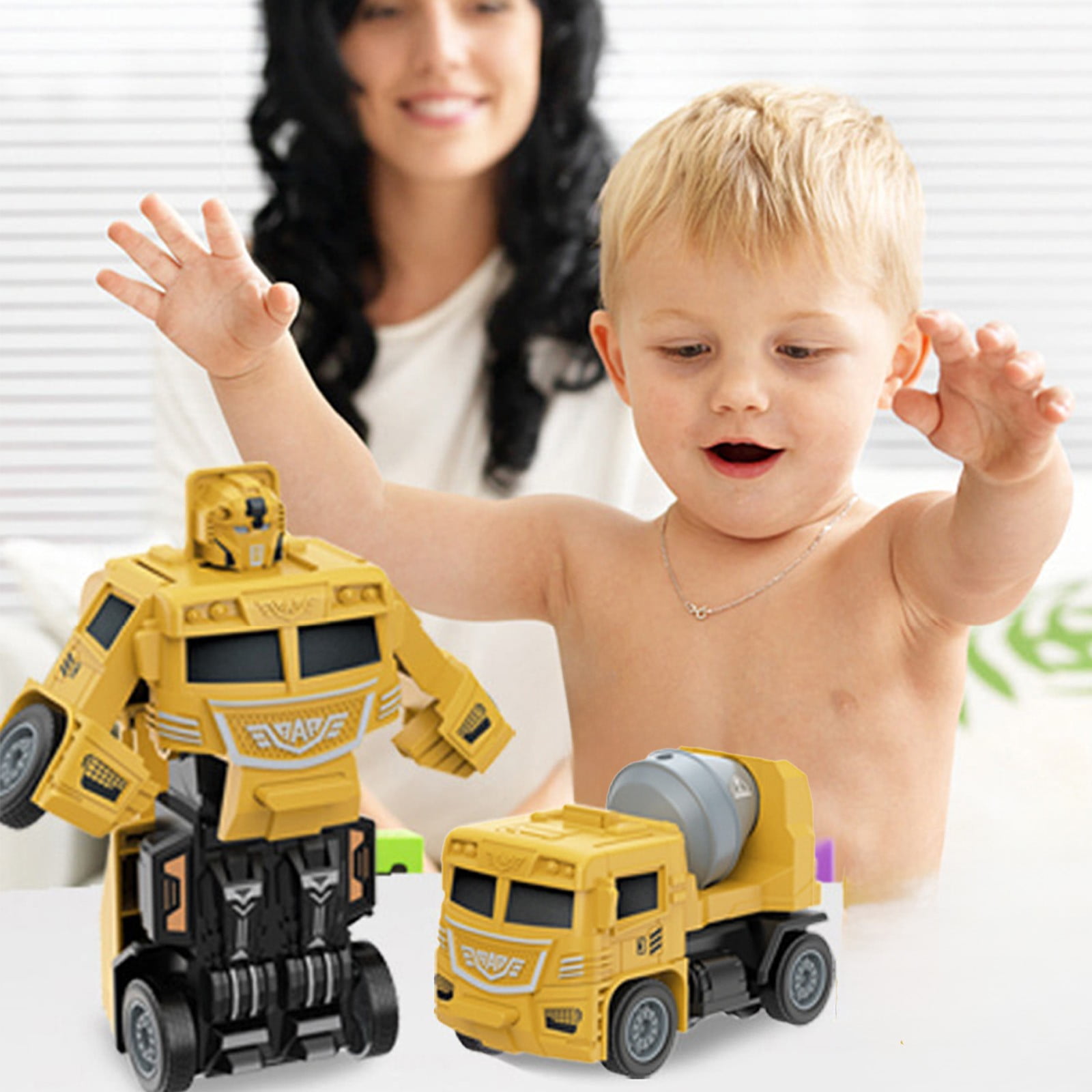 Goattoy Toys Clearance 2025!Toy Cars for Toddlers Robot Car Toy Birthday Xmas Party Gifts for Boy Ages 0-8