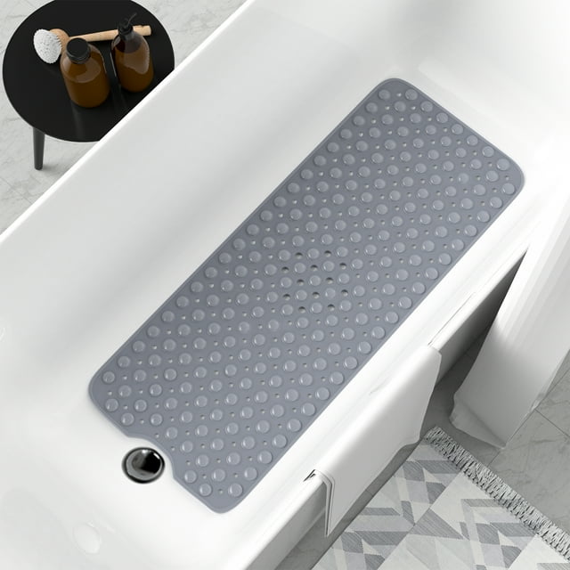 Goaxuzt Bath and Shower Mat Non Slip Extra Long Bath Mats for Tub with