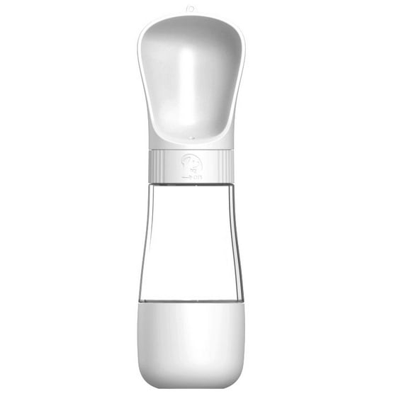 Goaxuzt Portable Dog Water Bottle Safe Travel Outdoors Walking Leakproof Drink Dispenser For Pet, 320ml+170ml White