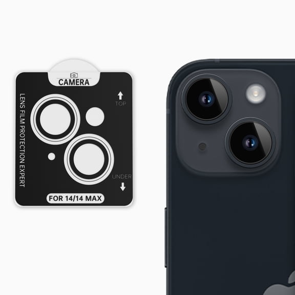 Goaxuzt iPhone Camera Lens Protector for iPhone 14 14 Plus Shockproof Camera Screen Cover Film, Clear