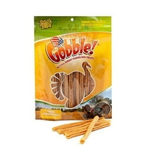 Gobble! 6-Inch Turkey Tendon for Dogs, Made in USA, 6 oz. (170g) Reseal Value Bags, All-Natural Hypoallergenic Dog Chew Treat |Sourced, Processed & Packaged in The USA | (Sticks (22-25 Pieces))