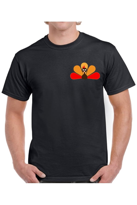 Gobble Cute Turkey Men T-Shirt - Graphic Tee S M L XL 2XL 3XL 4XL 5XL - Funny Thanksgiving Tshirts for Men Happy Thanksgiving Gifts
