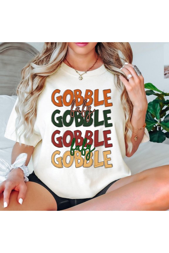 Gobble Gobble Baby shirt Gobble till you wobble shirt cute thanksgiving shirt for women Fa