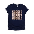 thumbnail image 1 of Gobble Gobble Block Distressed - Women's Short Sleeve Graphic T-Shirt, 1 of 12