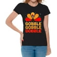 thumbnail image 1 of Gobble Gobble Gobble Women Shirt - S M L XL 2XL 3XL - Funny Thanksgiving Tshirts for Women Holiday Graphic Tee Gift, 1 of 2