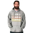 thumbnail image 1 of Gobble Gobble Thanksgiving Turkey Unisex Plus Fleece Graphic Hoodie Brisco Brands 2X, 1 of 3
