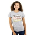 thumbnail image 1 of Gobble Gobble Thanksgiving Turkey Womens Fitted Plus Size Graphic Tee Brisco Brands 2X, 1 of 5