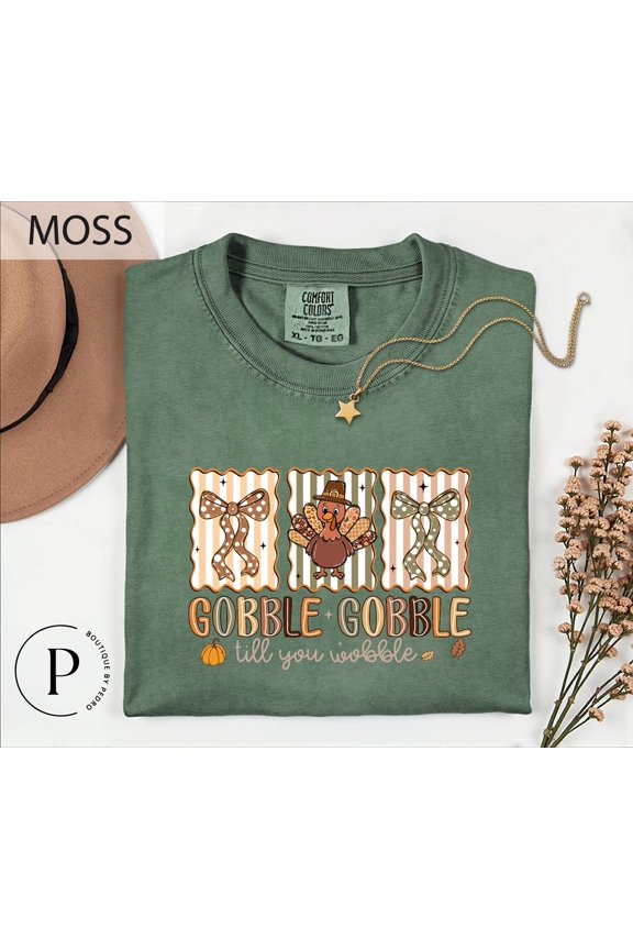 Gobble Gobble Till You Wobble TShirt Funny Thanksgiving Shirt Thanksgiving Turkey Tee Than