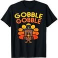 thumbnail image 1 of Gobble Gobble Turkey Cute Baby Toddler Kids Thanksgiving T-Shirt, 1 of 5