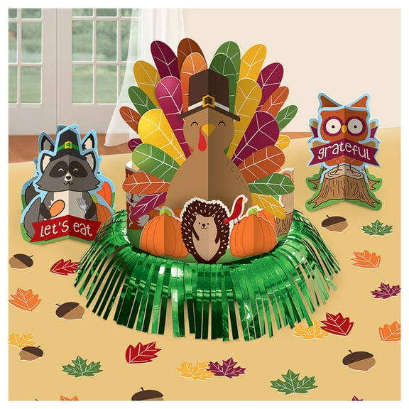 Gobble Gobble Turkey Thanksgiving Table Decorating Kit