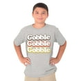 thumbnail image 1 of Gobble Gobbler Thanksgiving Crewneck T Shirts Boy Girl Teen Brisco Brands L, 1 of 6