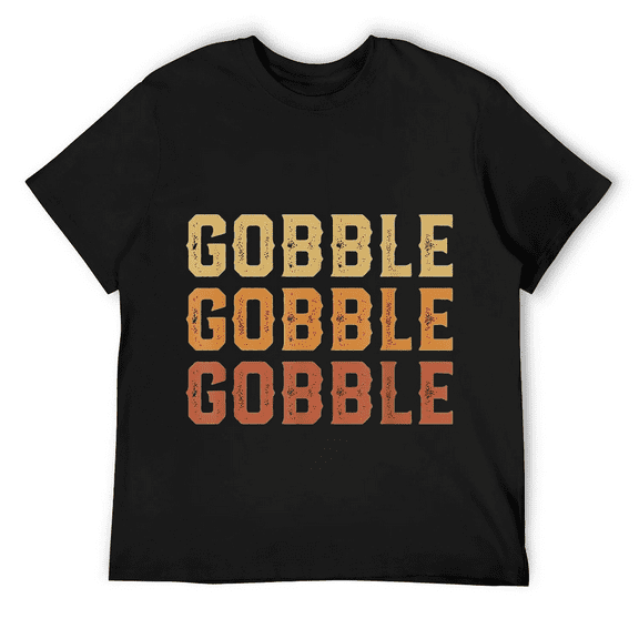 Gobble Retro Vintage Thanksgiving T-Shirt for Men Women