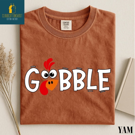 Gobble Shirt Funny Turkey Tee Thanksgiving TShirt Thankful TShirt Fall Season Shirt Thanks