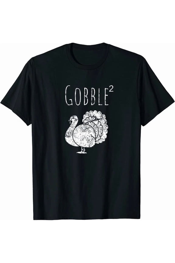 Gobble Square Turkey Day Math Thanksgiving Unisex S-5XL T-Shirt