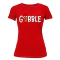 thumbnail image 1 of Gobble Thanksgiving Dinner Funny Turkey Face Women's T-shirt For Women, 2XL, Red, 1 of 6