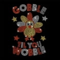 thumbnail image 1 of Gobble Til You Wobble Rhinestone Sticker Crystal Car Decal Iron on Appliques Gemstone Border Sticker Glass Hotfix Rhinestone for Art Craft Clothing Car Window Laptop Decor 11.69×8.27 Inch, 1 of 9