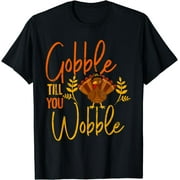 BLACK FOREST DECOR Gobble Till you Wobble Funny Thanksgiving Family Matching T-Shirt