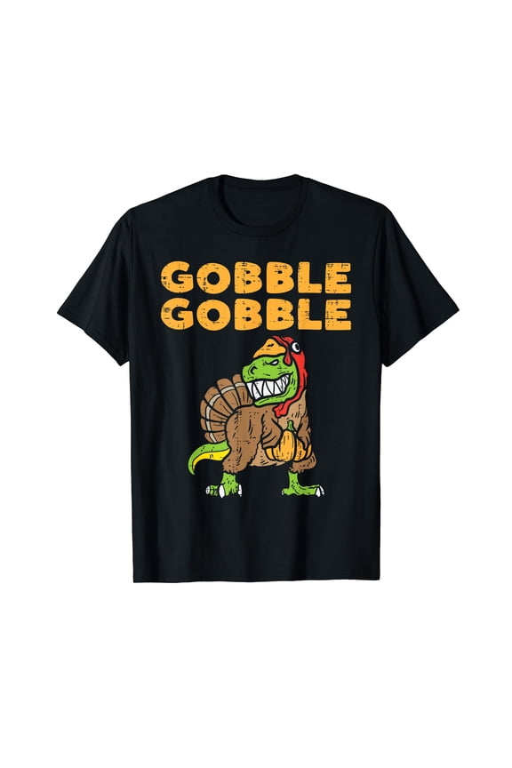 Gobble Trex Dino Turkey Kids Toddler Boys Thanksgiving Gift T-Shirt