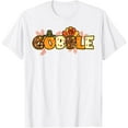 thumbnail image 1 of Gobble Turkey Cute Happy Thanksgiving Day Men Women Kids T-ShirtMen's and women's pure cotton short-sleeved shirts, 1 of 7