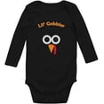thumbnail image 1 of Tstars Gobble Turkey Face Baby Bodysuit First Thanksgiving Baby Boy Girl Outfit 12M Black, 1 of 6