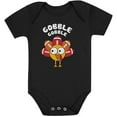 thumbnail image 1 of Tstars Gobble Turkey Face Baby Bodysuit First Thanksgiving Baby Boy Girl Outfit 18M Black, 1 of 5