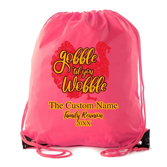 Gobble till you wobble with custom name-Family Reunion Party Favor Bags