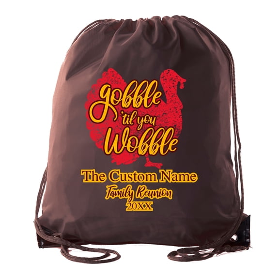 Gobble till you wobble with custom name-Family Reunion Party Favor Bags