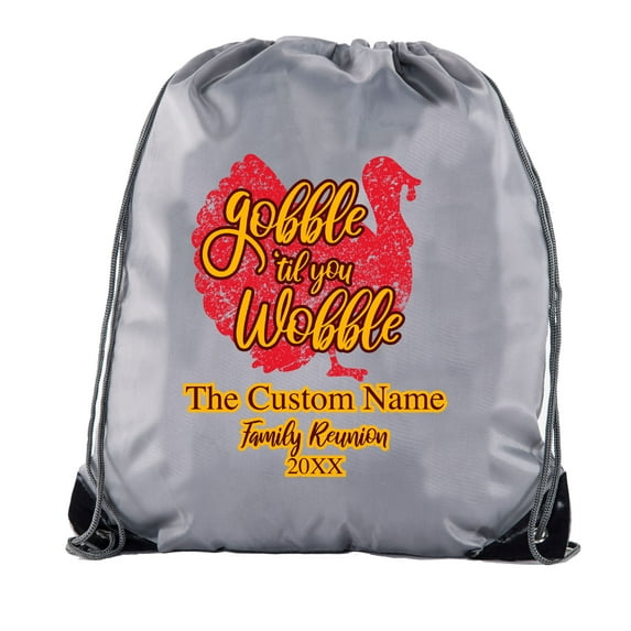 Gobble till you wobble with custom name-Family Reunion Party Favor Bags