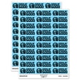 thumbnail image 1 of Gobblin' Good Thanksgiving Turkey Teacher Student School Sticker Set - Light Blue - Matte Finish - 1.75" Medium, 1 of 7