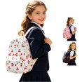 thumbnail image 1 of GobdXE Back To School Unisex Student All Over Cherry Fruit Print Mini Backpack Front Zipper Pocket Lightweight Casual Daypack Size:One Size, 1 of 9