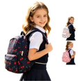 thumbnail image 1 of GobdXE Back To School Unisex Student All Over Cherry Fruit Print Mini Backpack Front Zipper Pocket Lightweight Casual Daypack Size:One Size, 1 of 5