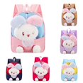 thumbnail image 1 of GobdXE Back To School Unisex Student Detachable Plush Bunny Doll Mini Backpack Color Contrast Nylon Lightweight Daily Daypack Size:One Size, 1 of 9