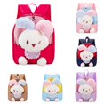 thumbnail image 1 of GobdXE Back To School Unisex Student Detachable Plush Bunny Doll Mini Backpack Color Contrast Nylon Lightweight Daily Daypack Size:One Size, 1 of 4