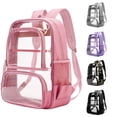 thumbnail image 1 of GobdXE Back To School Unisex Student Multi Compartment Clear Backpack Stadium Approved Transparent Daypack Size:One Size, 1 of 9