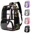 thumbnail image 1 of GobdXE Back To School Unisex Student Multi Compartment Clear Backpack Stadium Approved Transparent Daypack Size:One Size, 1 of 9