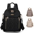 thumbnail image 1 of GobdXE Back To School Unisex Student Solid Diamond Quilted Multi Zipper Backpack Convertible Crossbody Daypack Size:One Size, 1 of 9