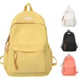 thumbnail image 1 of GobdXE Back To School Unisex Student Solid Minimalist Nylon Backpack Single Front Pocket Leather Pull Tab Daily Daypack Size:One Size, 1 of 4