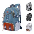 thumbnail image 1 of GobdXE Back To School Unisex Student Solid Multi Strap Tactical Backpack Large Capacity Water Resistant Daypack Size:One Size, 1 of 9