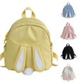 thumbnail image 1 of GobdXE Back To School Unisex Student Solid Nylon 3D Bunny Ear Mini Backpack Fluffy Plush Tail Lightweight Casual Daypack Size:One Size, 1 of 4