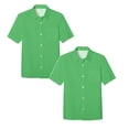 thumbnail image 1 of GobdXE Boys 2 Pack Short Sleeve Button Down Shirts Kids Solid Pocket Collar Dress Shirts Back to School Uniform Casual Daily Wear 5-6 Years,2PCSGreen, 1 of 5