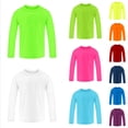 thumbnail image 1 of GobdXE Boys Plain Solid Rash Guard UPF 50 UV Protection Crew Neck Long Sleeve Swim Sun Top Light Green,9-10 Years, 1 of 5