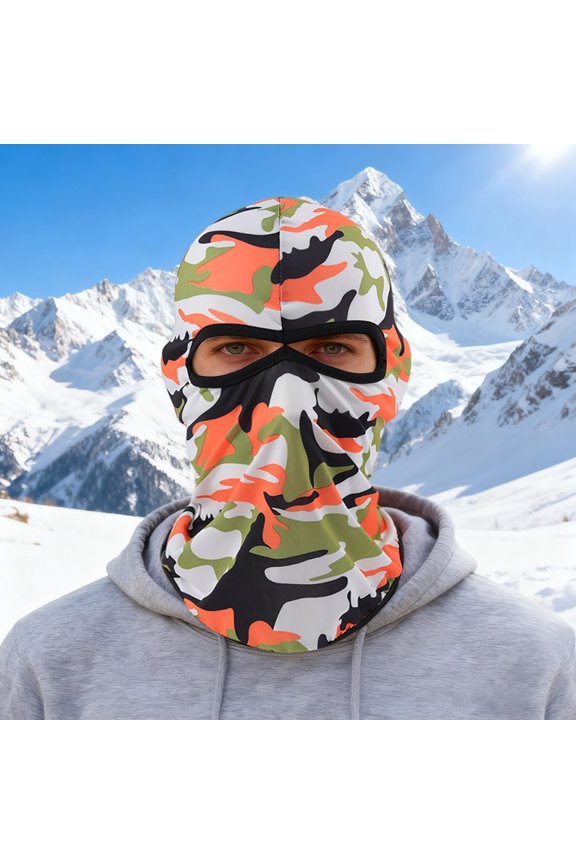 GobdXE Camo Print Adult Balaclava Face Neck Gaiter Winter Windproof Warm Thermal Outdoor Sports Face Covering Size:One Size