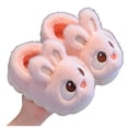 thumbnail image 1 of GobdXE Cute Cartoon Bunny Kids Fuzzy Closed Back Slippers Warm Indoor House Slippers for Home Wear Size:27, 1 of 3