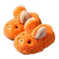 thumbnail image 1 of GobdXE Cute Cartoon Rabbit Kids Fuzzy Slide Slippers Open Back Warm Indoor House Slippers for Home Wear Size:7-8 Years, 1 of 4