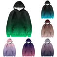 thumbnail image 1 of GobdXE Gradient Tie Dye Kids Girls Hooded Sweatshirt Kangaroo Pocket Long Sleeve Pullover Hoodie Casual Everyday Outfit B,3-4 Years, 1 of 4