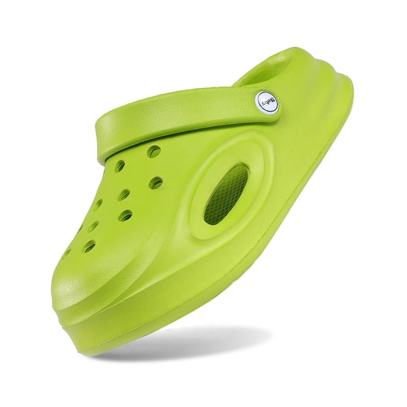 GobdXE Kids Solid Color Platform Clogs Slippers Adjustable Strap Breathable Hollow Out EVA Slip on Garden Water Shoes for Boys Girls Color:Green2,Size:6-7 Years