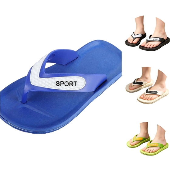 GobdXE Kids Sport EVA Flip Flops Non Slip Water Resistant Thong Sandals for Boys Girls Beach Pool Summer Wear Size:8-9 Years