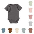 thumbnail image 1 of GobdXE Ribbed Short Sleeve Baby Solid Bodysuit Soft Cotton Snap Crotch Basic Onesie Size:18-24 Months, 1 of 4