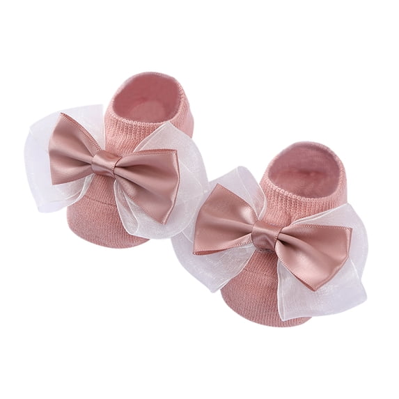GobdXE Solid Navy Satin Sheer Tulle Bow Baby Ankle Socks Vertical Rib Soft Cotton Short Socks for Toddler Boys Girls Size:10ï¼Mï¼