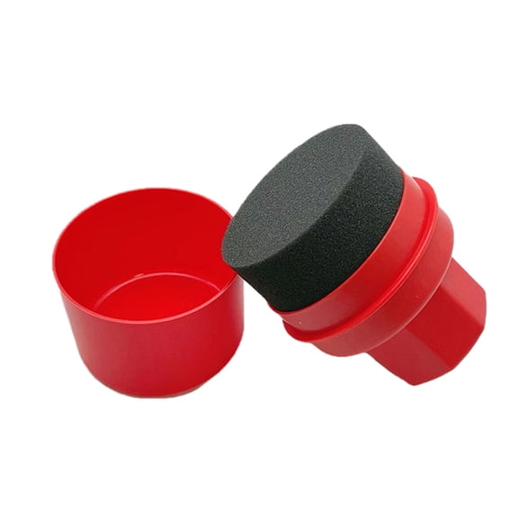 Gobehebe Car Polishing Pads High Density Wax Applicator Sponge For Tires Durable Shine Brush For Car Detailing Handheld Tool For Easy Use Various Surfaces Red